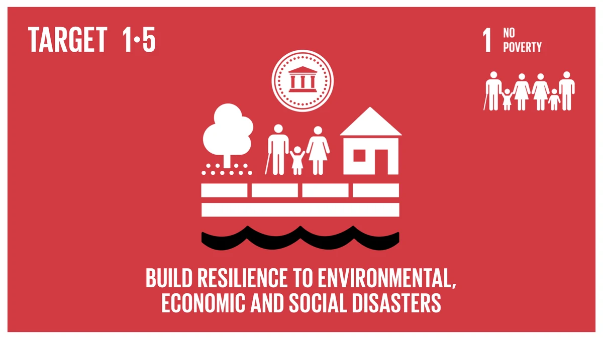 United Nations Sustainable Development Goal Target 1.5 media card