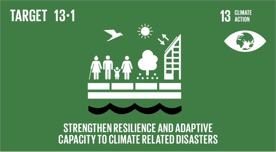 United Nations Sustainable Development Goal Target 13.1, resilience and adaptive capacity to climate hazards